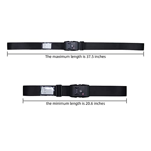 Heavy Duty Luggage Straps TSA Approved with Combination Lock Adjustable Travel Belt for Suitcases