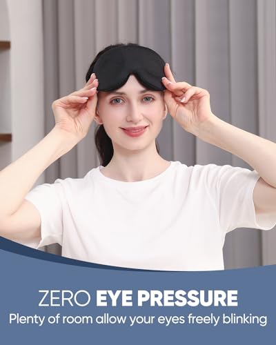 MZOO Sleep Mask for Side Sleeper, Light Blocking Eye Shade for Men and Women