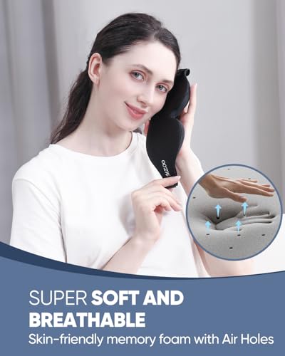 MZOO Sleep Mask for Side Sleeper, Light Blocking Eye Shade for Men and Women