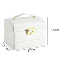 Large Multilayer Travel Jewelry Box for Rings & Earrings