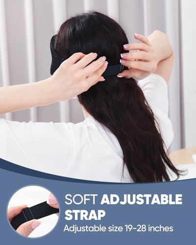 MZOO Sleep Mask for Side Sleeper, Light Blocking Eye Shade for Men and Women