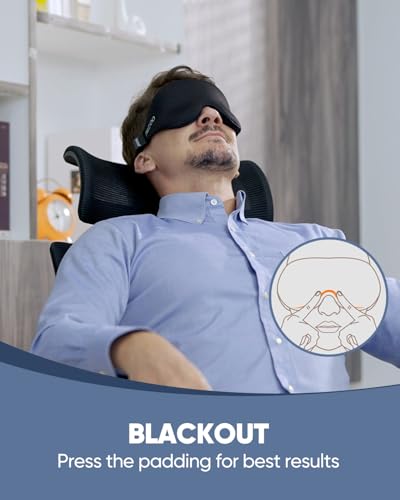 MZOO Sleep Mask for Side Sleeper, Light Blocking Eye Shade for Men and Women