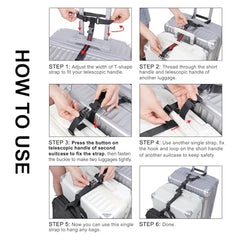 Adjustable Add-a-Bag Luggage Connector Strap for Suitcases