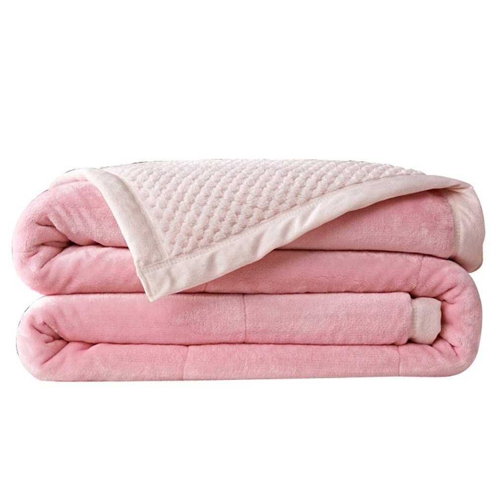 SDdPulse Bed Blanket Super Soft Fuzzy Plush Warm Cozy Microfiber Couch Double Reversible Throw Blankets Bedspread Quilts Pink 150200CM (Pink Full)