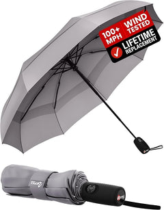 100 MPH Windproof Compact Auto-Folding Travel Umbrella