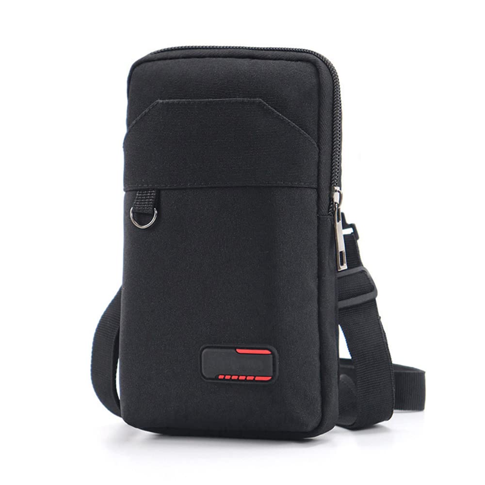 Travel Cell Phone Pouch Belt Pouch, Phone Holster Crossbody Bag with Shoulder Strap for iPhone Case Holder for Hand with Neck Lanyard Smartphone Walking Passport Wallet