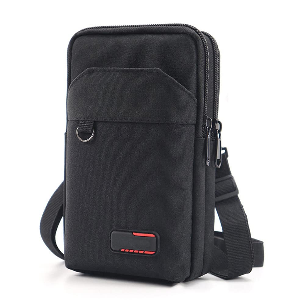 Travel Cell Phone Pouch Belt Pouch, Phone Holster Crossbody Bag with Shoulder Strap for iPhone Case Holder for Hand with Neck Lanyard Smartphone Walking Passport Wallet