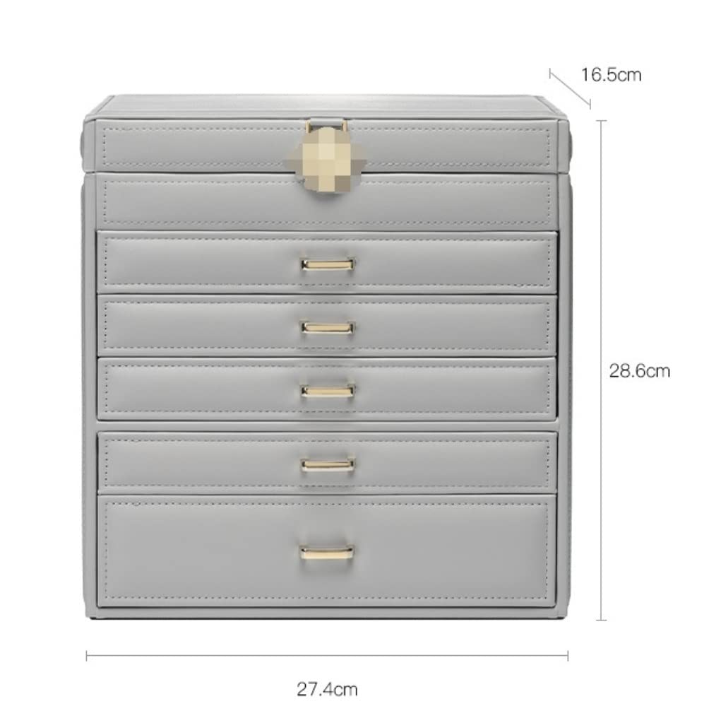 YUSIWOAL Jewelry Box Jewelry Box Storage Large Capacity Multi-Layer Leather Jewelry Case For Studs Earrings Rings Necklace Watch Organizer Jewellery Organizer