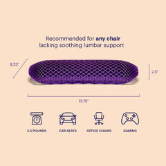 Purple Seat Cushion for Office, Car & Travel Comfort