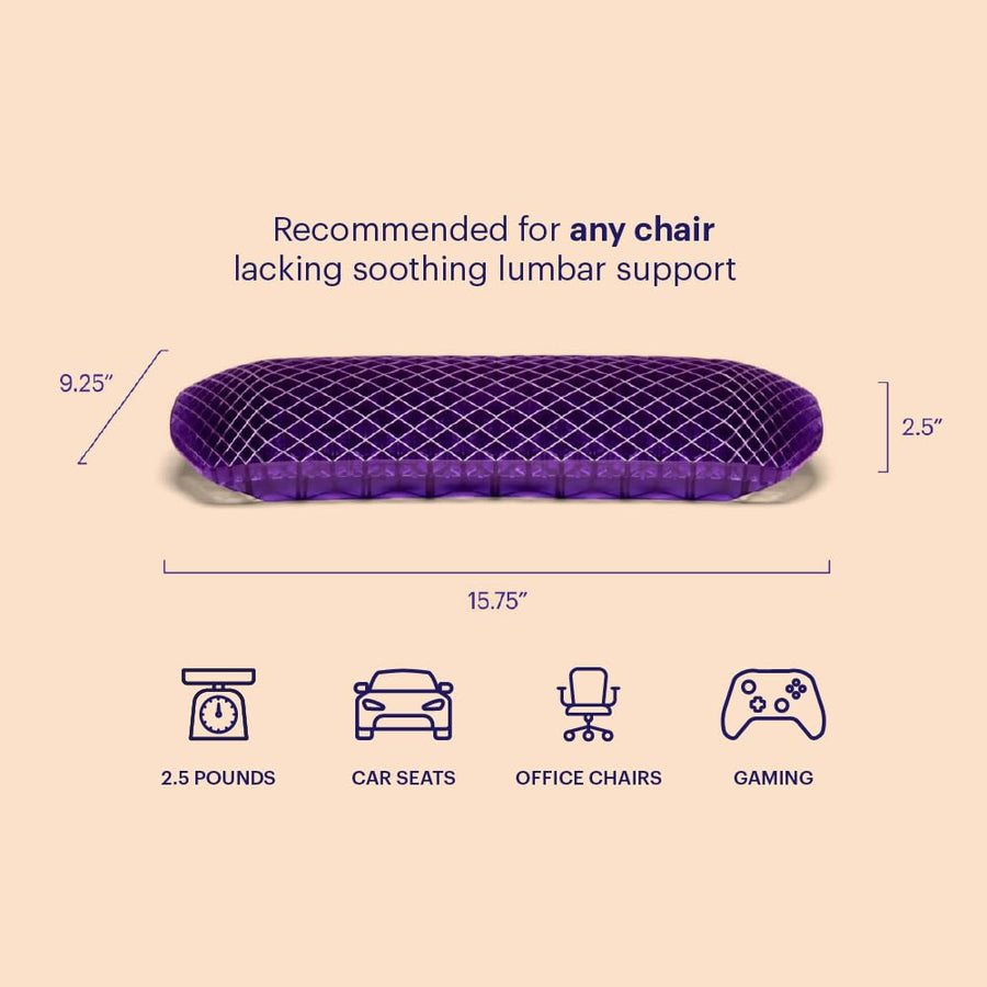 Purple Seat Cushion for Office, Car & Travel Comfort