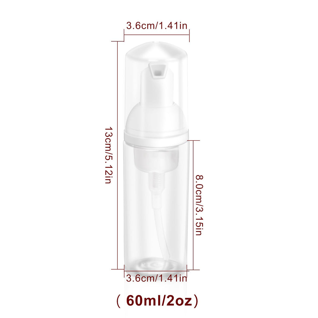 Plastic Foam Pump Bottle, Empty Bottle Travel Foaming Dispenser for Hand Soap, Shampoo