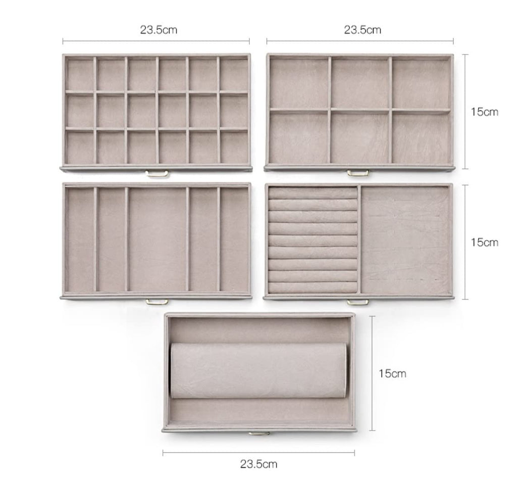 YUSIWOAL Jewelry Box Jewelry Box Storage Large Capacity Multi-Layer Leather Jewelry Case For Studs Earrings Rings Necklace Watch Organizer Jewellery Organizer