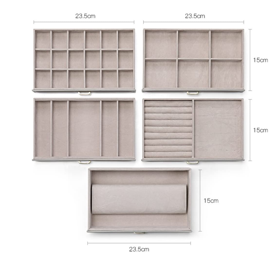 YUSIWOAL Jewelry Box Jewelry Box Storage Large Capacity Multi-Layer Leather Jewelry Case For Studs Earrings Rings Necklace Watch Organizer Jewellery Organizer