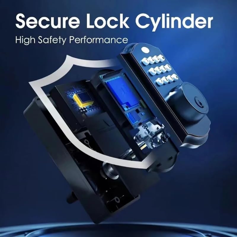 DUYHBAWRS-007 Keyless Entry Door Lock Electronic Door Lock with Keypad Smart Latch Lock with Automatic Lock Smart Lock