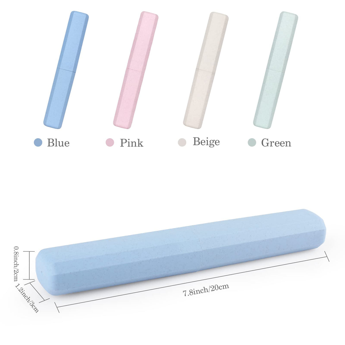 4 Pack Toothbrush Cases - Portable Travel Holder Container With Cover - Plastic Carrier Protector for Bathroom, School, Home, Camping