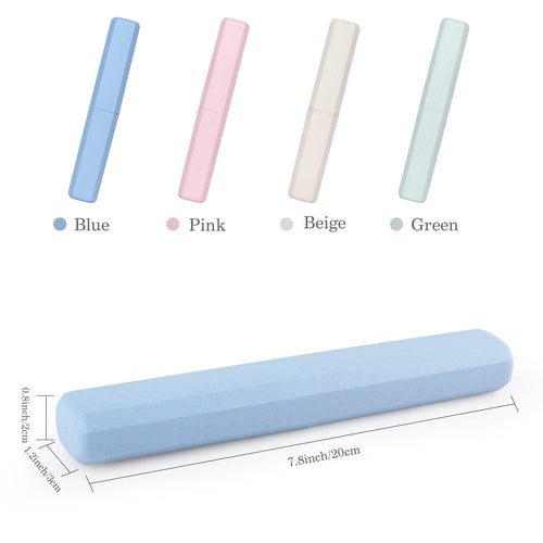 4 Pack Toothbrush Cases - Portable Travel Holder Container With Cover - Plastic Carrier Protector for Bathroom, School, Home, Camping