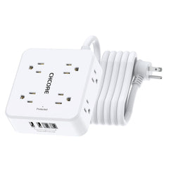 8-Outlet Surge Protector Power Strip with 4 USB Ports