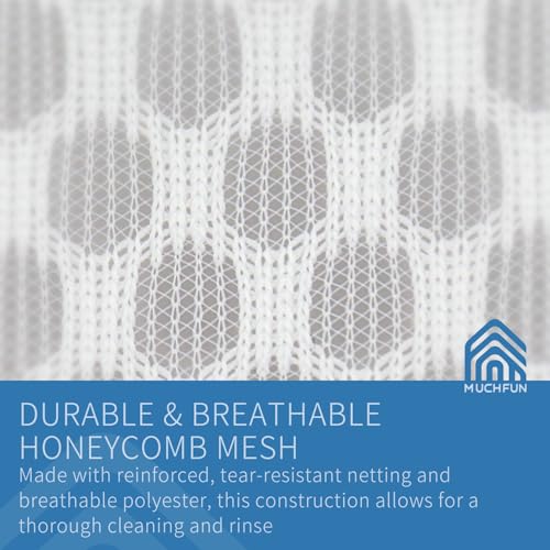 Muchfun 3Pcs Durable Honeycomb Mesh Laundry Bags for Delicates 12x16 Inches