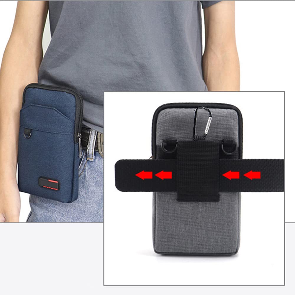 Travel Cell Phone Pouch Belt Pouch, Phone Holster Crossbody Bag with Shoulder Strap for iPhone Case Holder for Hand with Neck Lanyard Smartphone Walking Passport Wallet