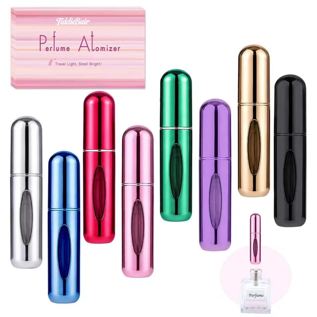 TiddieBair Mini Perfume Travel Refillable Bottle, Perfume Atomizer