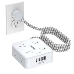 8-Outlet Surge Protector Power Strip with 4 USB Ports
