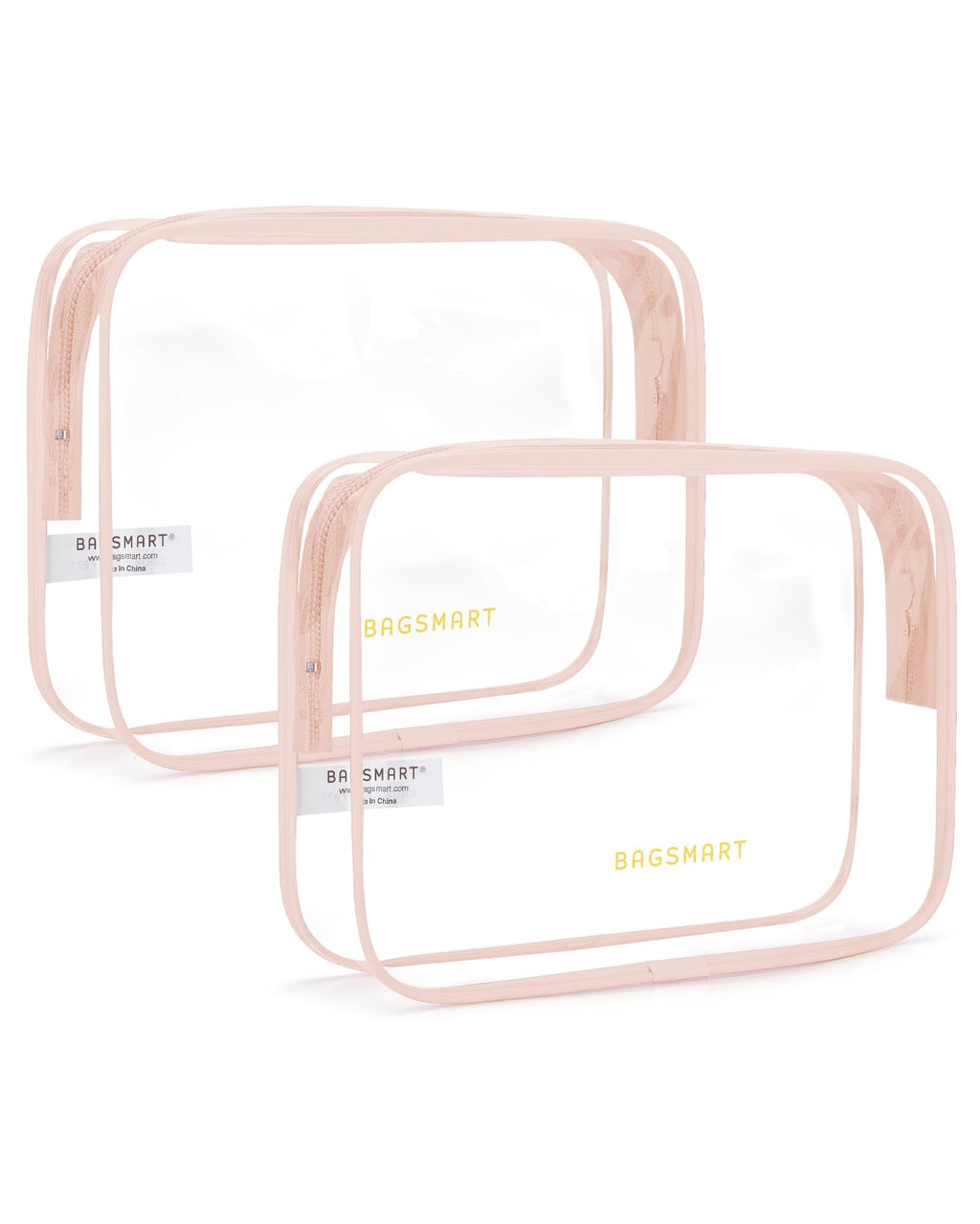BAGSMART Clear Toiletry Bag, 3 Pack TSA Approved Toiletry Bag Quart Size Bag