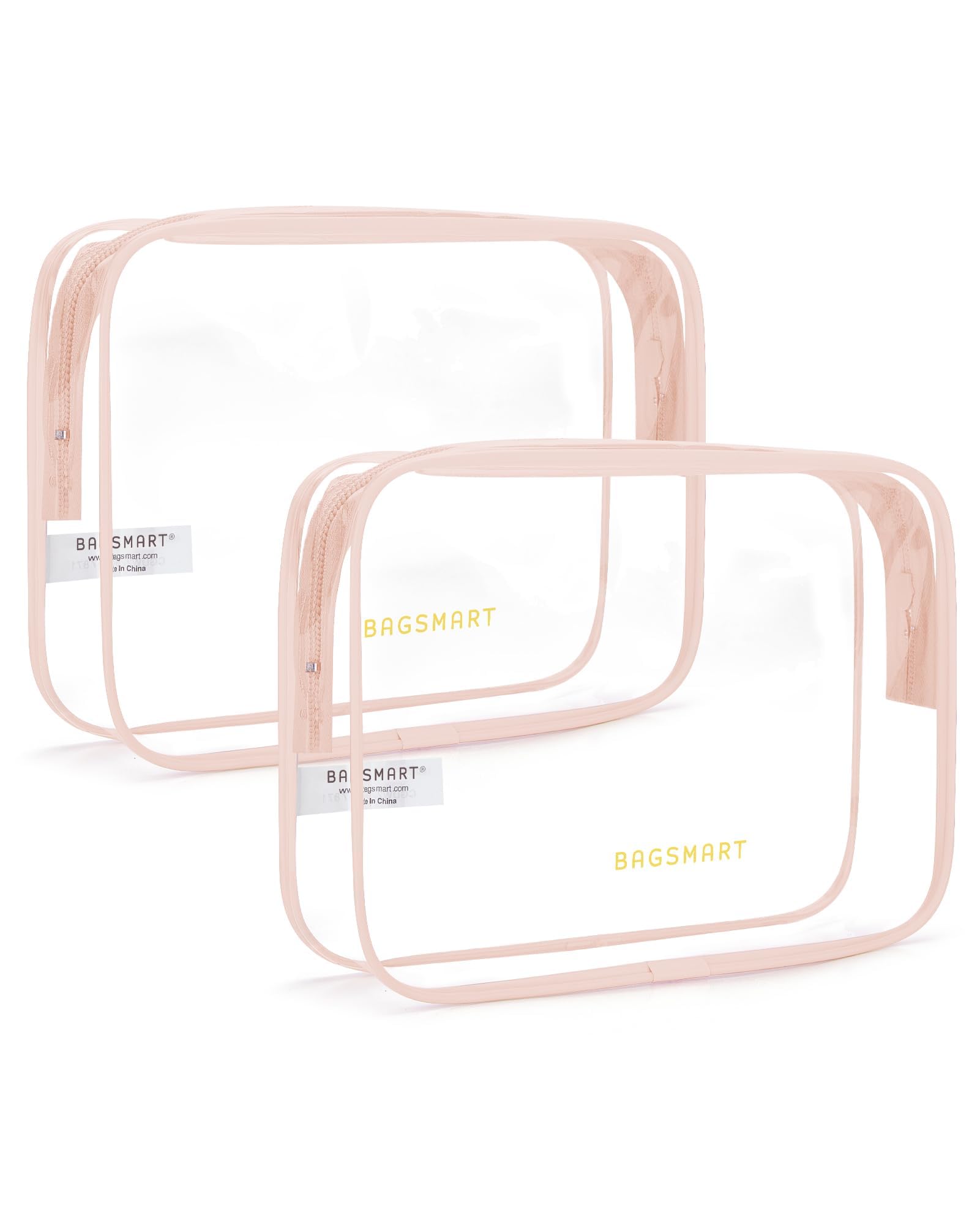 BAGSMART Clear Toiletry Bag, 3 Pack TSA Approved Toiletry Bag Quart Size Bag