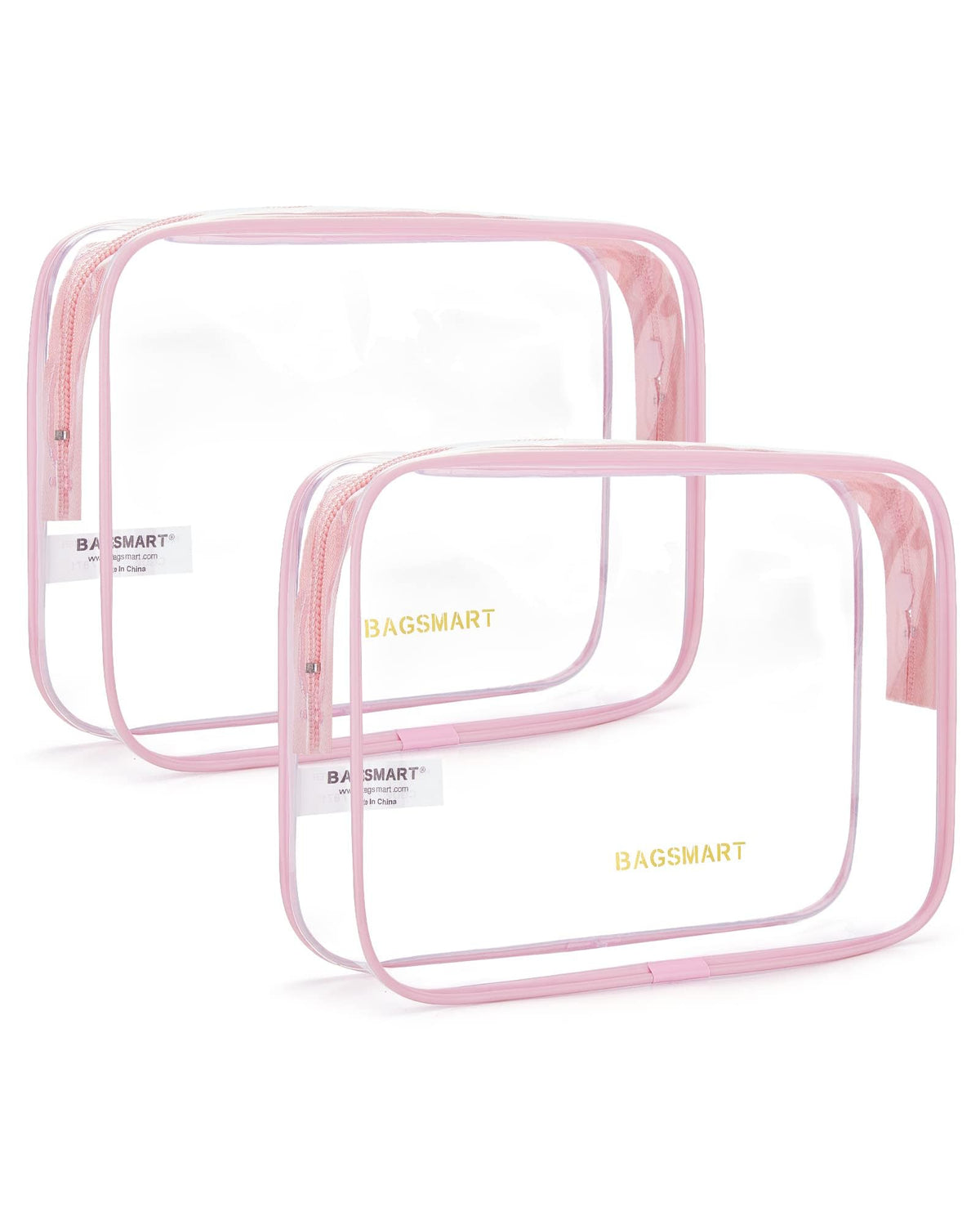 BAGSMART Clear Toiletry Bag, 3 Pack TSA Approved Toiletry Bag Quart Size Bag