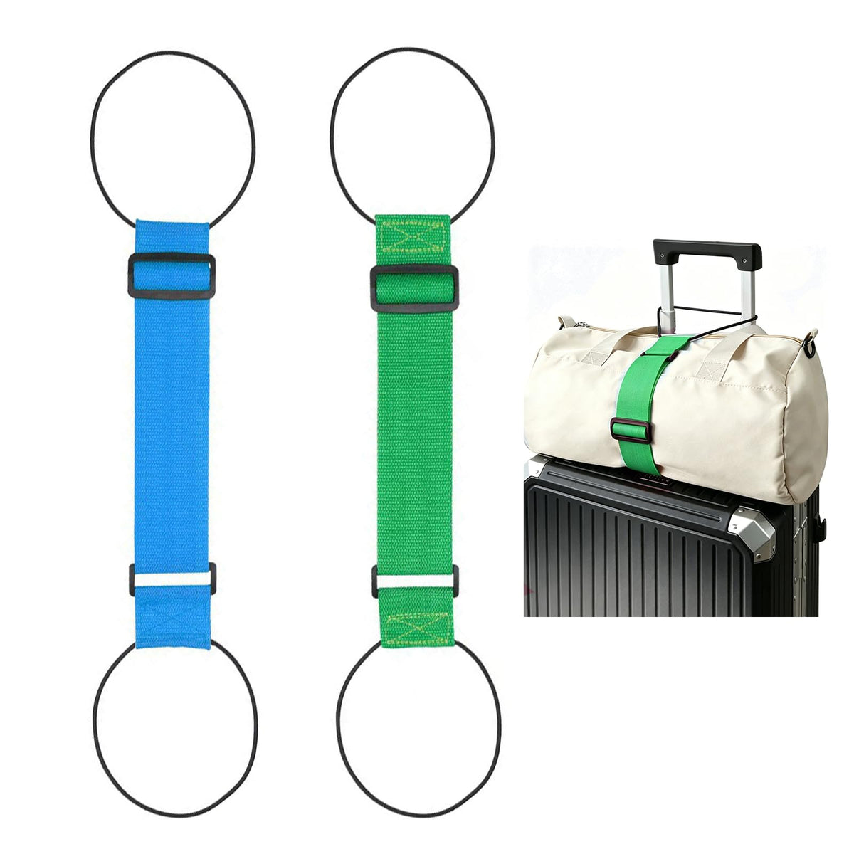 Multi Use Strong Adjustable Luggage Connector Straps for Suitcases