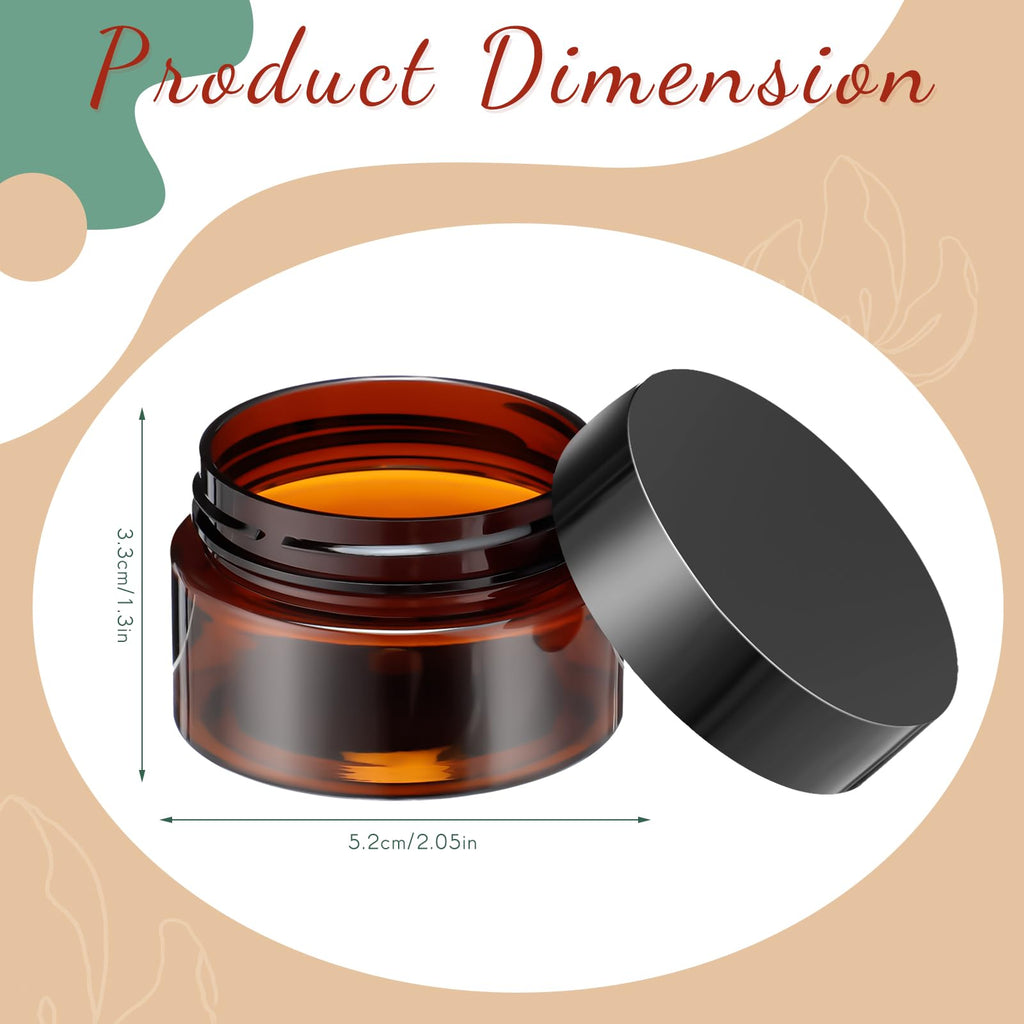 Patelai 4 Pcs Plastic Jars Wide Mouth with Lids