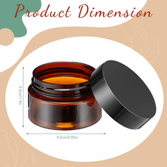 4-Pack Wide-Mouth Plastic Travel Jars with Lids