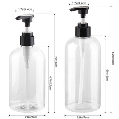 2-Pack BPA-Free Plastic Pump Bottles for Shampoo & Soap
