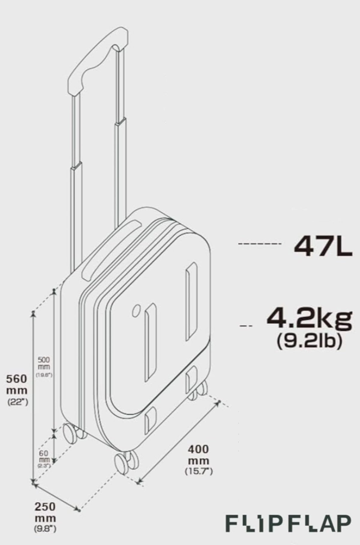 EDISON LAB FLIP The Suitcase That Turns Into a Shelf 47L Carry-On Lightweight Polycarbonate Silent Detachable Wheels TSA Lock Front-Open PC Cabin Approved for Business Travel Easy Caster Replacement
