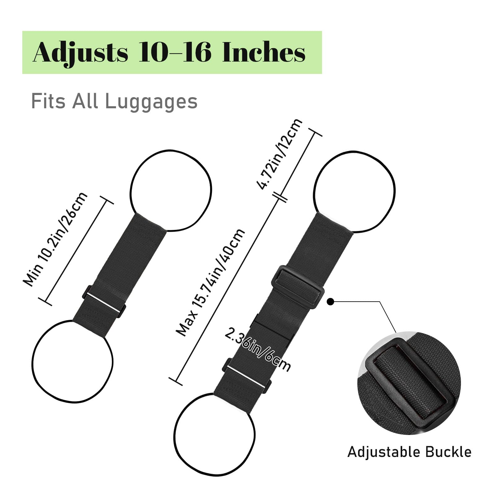 Multi Use Strong Adjustable Luggage Connector Straps for Suitcases