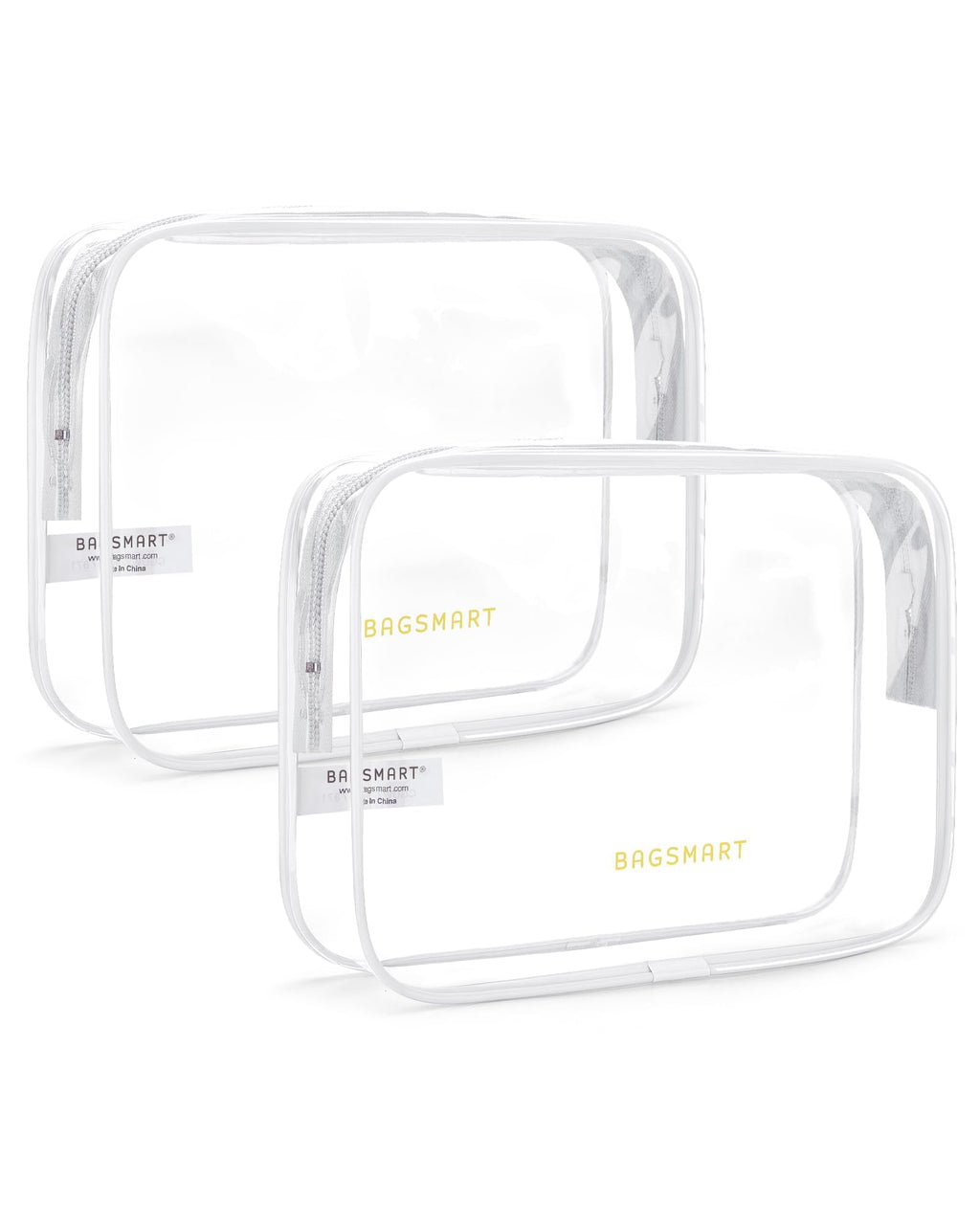 BAGSMART Clear Toiletry Bag, 3 Pack TSA Approved Toiletry Bag Quart Size Bag