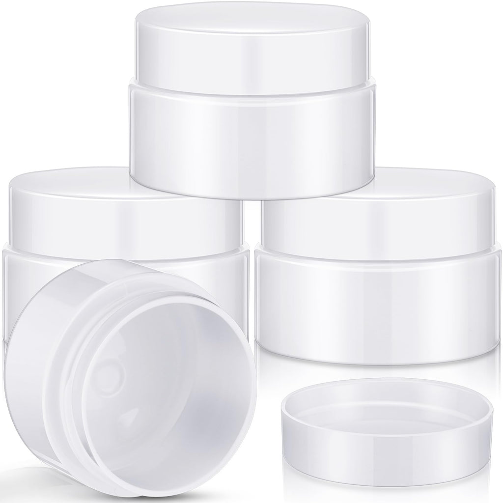 Patelai 4 Pcs Plastic Jars Wide Mouth with Lids