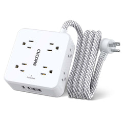 8-Outlet Surge Protector Power Strip with 4 USB Ports