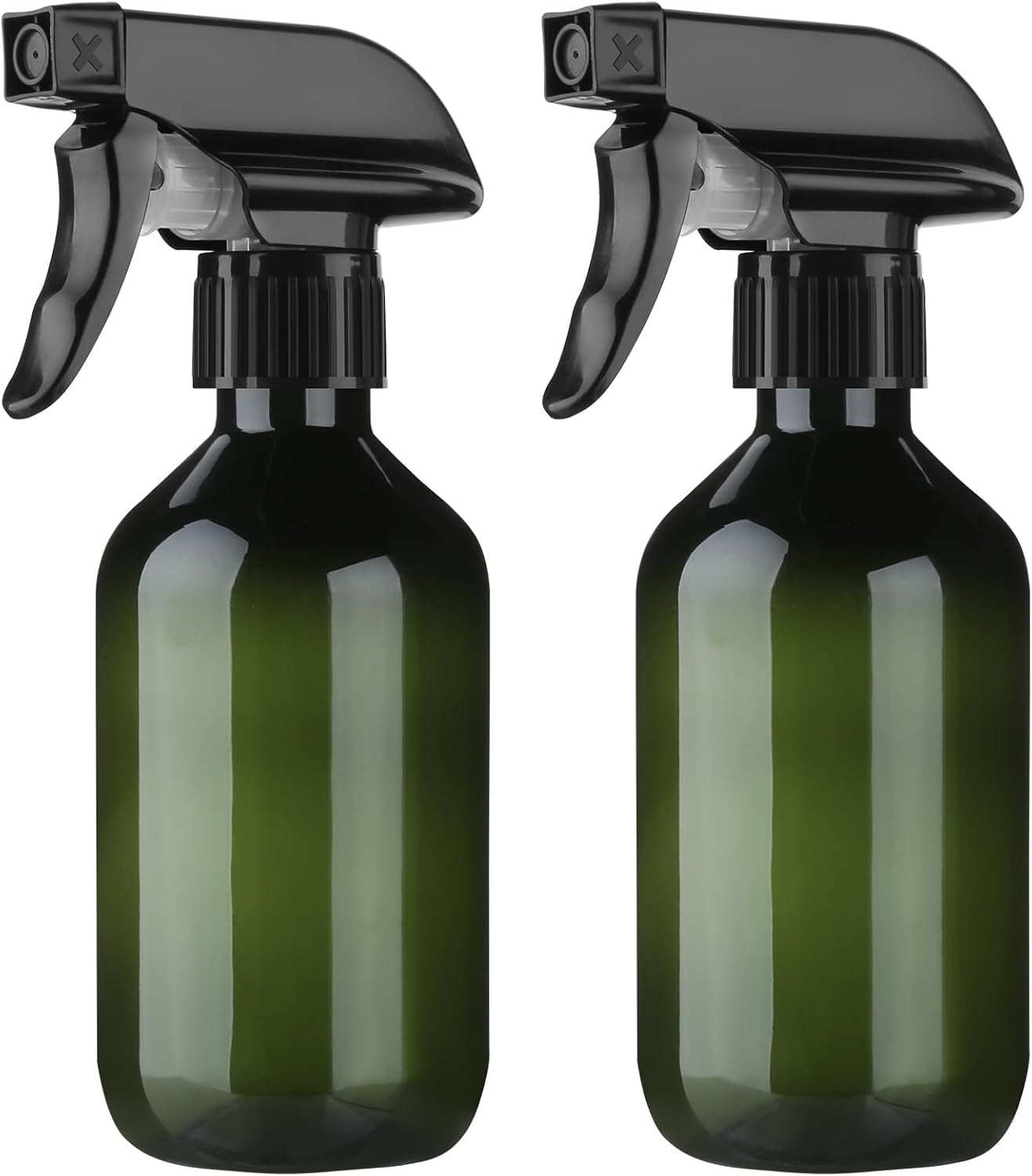 Arkeiliy 2-Pack Leakproof Spray Bottles (300ml/10oz) - Adjustable Nozzle for Fine Mist & Jet Stream | Premium Refillable Plastic Bottles for Hair Styling, Plant Misting, Cleaning Solutions