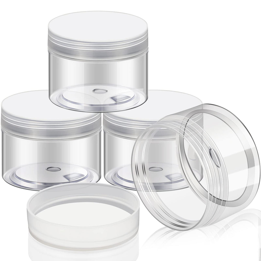 Patelai 4 Pcs Plastic Jars Wide Mouth with Lids