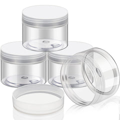 4-Pack Wide-Mouth Plastic Travel Jars with Lids