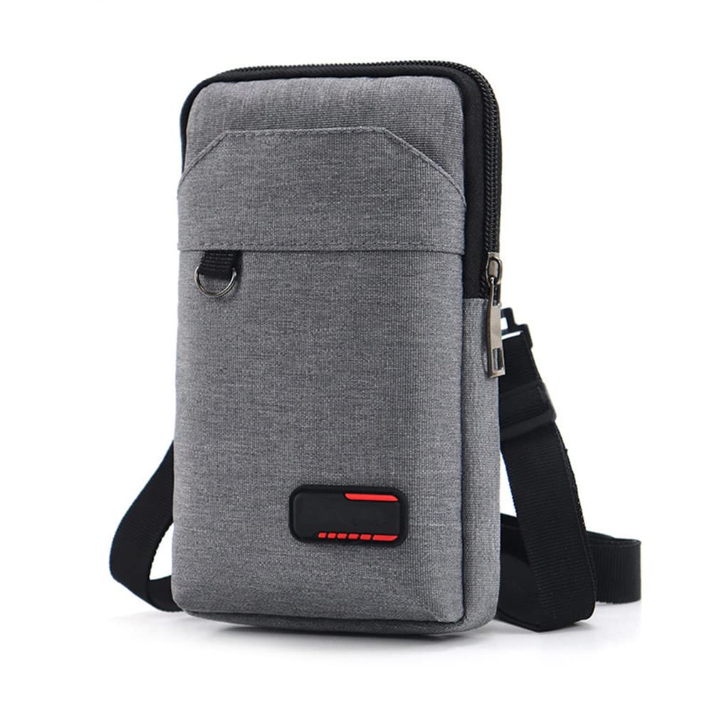 Travel Cell Phone Pouch Belt Pouch, Phone Holster Crossbody Bag with Shoulder Strap for iPhone Case Holder for Hand with Neck Lanyard Smartphone Walking Passport Wallet