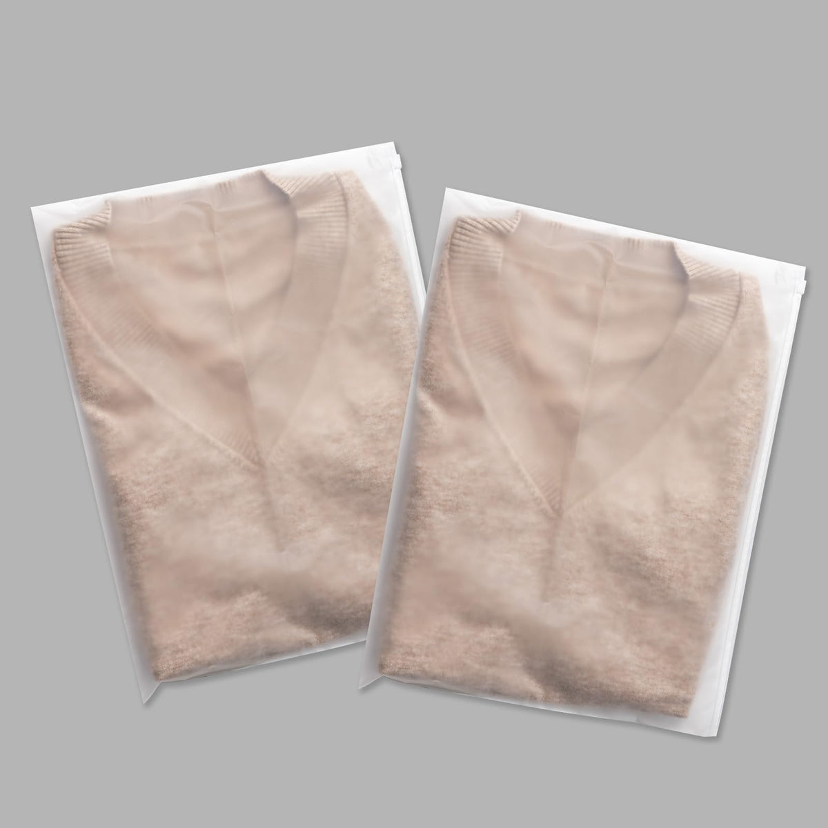 Frosted Zipper Poly Bags