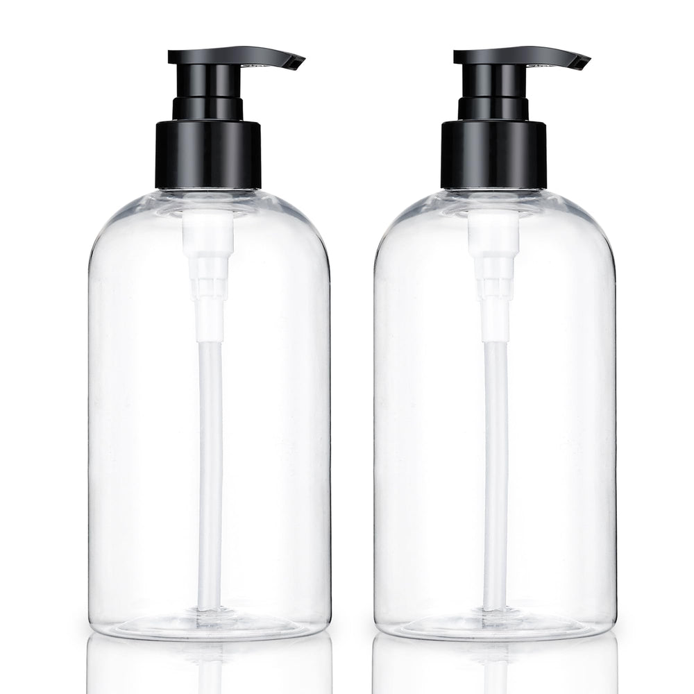 2-Pack BPA-Free Plastic Pump Bottles for Shampoo & Soap