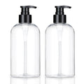 KREMORV Plastic Pump Bottles Dispenser 2Pack Empty Shampoo Bottle BPA Free