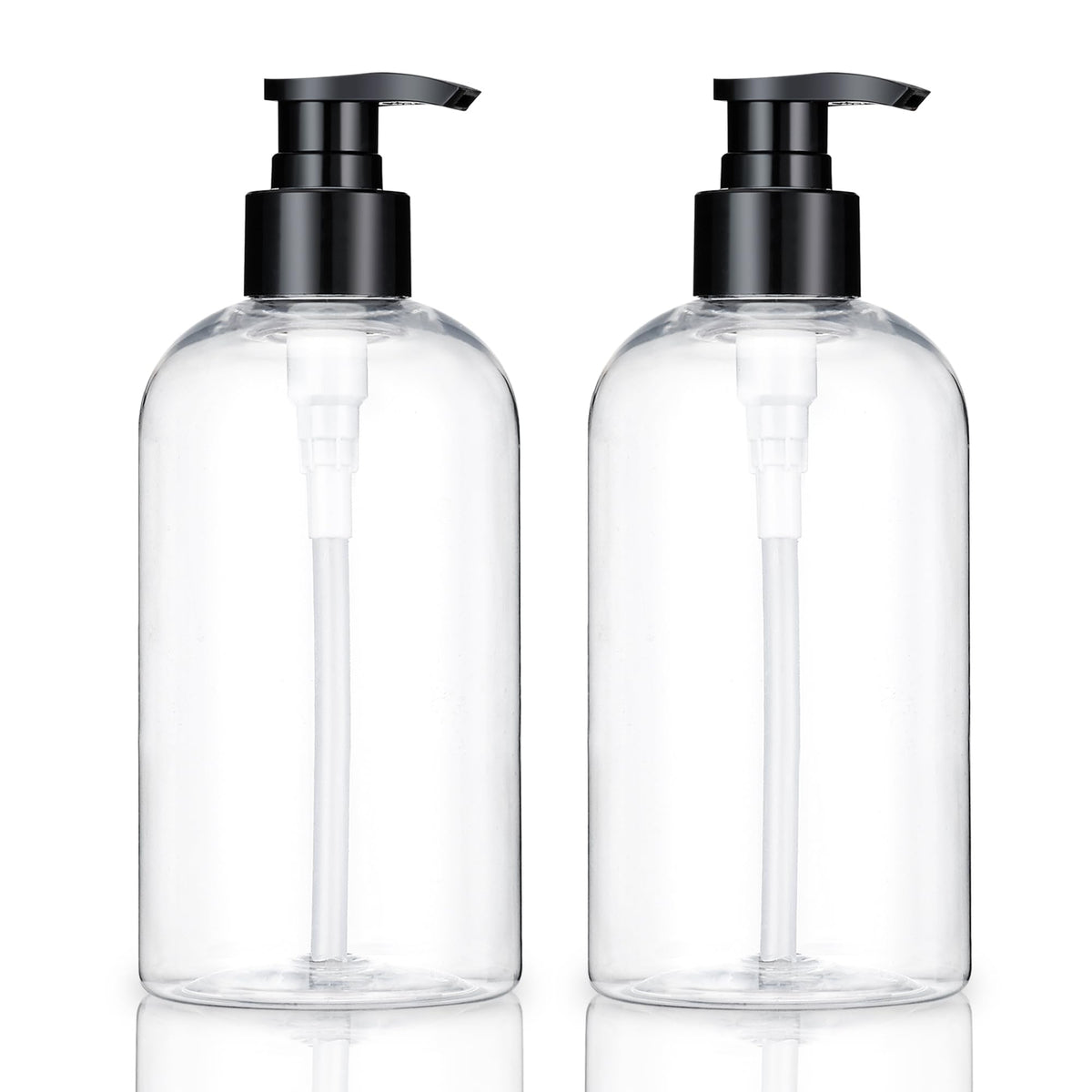 2-Pack BPA-Free Plastic Pump Bottles for Shampoo & Soap