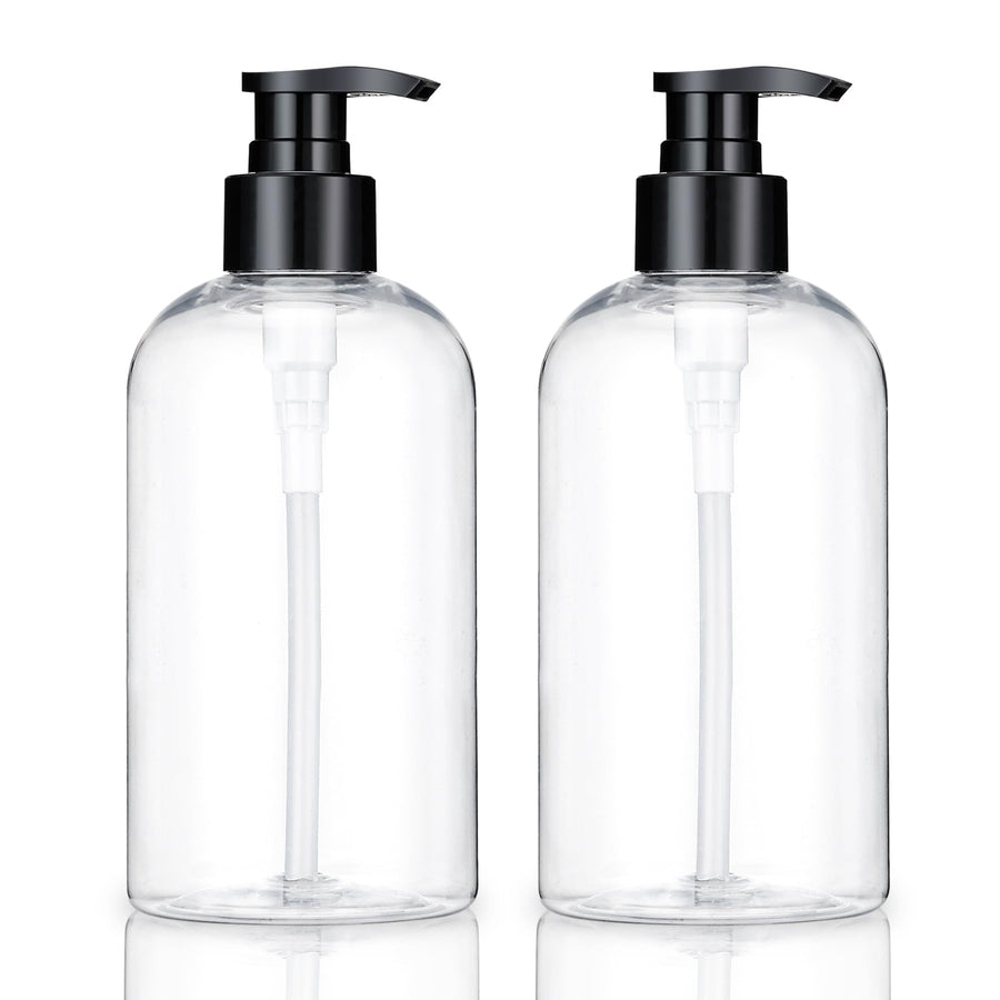 2-Pack BPA-Free Plastic Pump Bottles for Shampoo & Soap