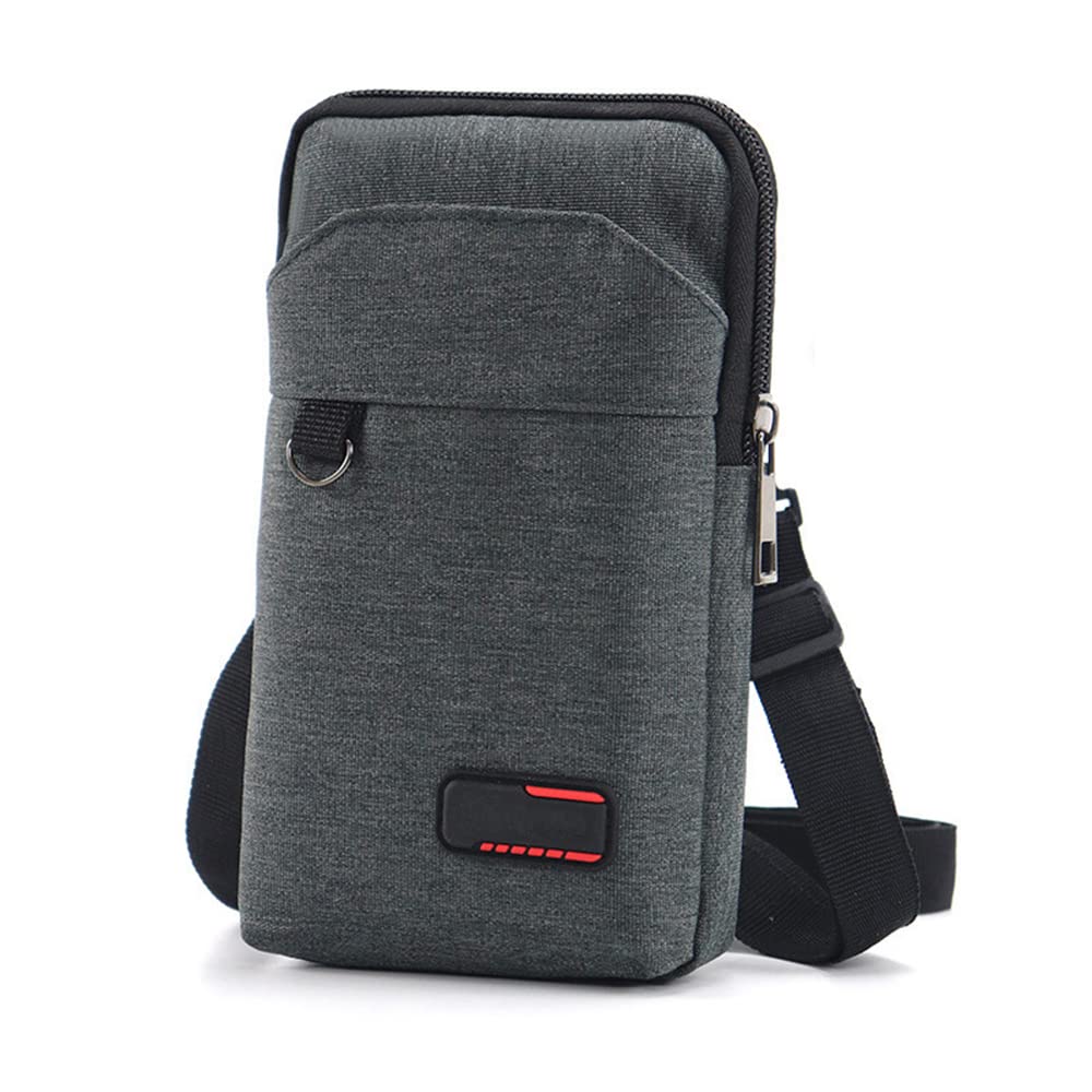 Travel Cell Phone Pouch Belt Pouch, Phone Holster Crossbody Bag with Shoulder Strap for iPhone Case Holder for Hand with Neck Lanyard Smartphone Walking Passport Wallet