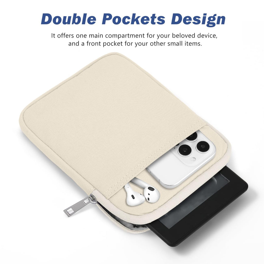 Dadanism 6-7 Inch Protective Sleeve Carrying Case for Kindle - Fits 6",8" Models, Including Kindle Paperwhite & Oasis E-Reader