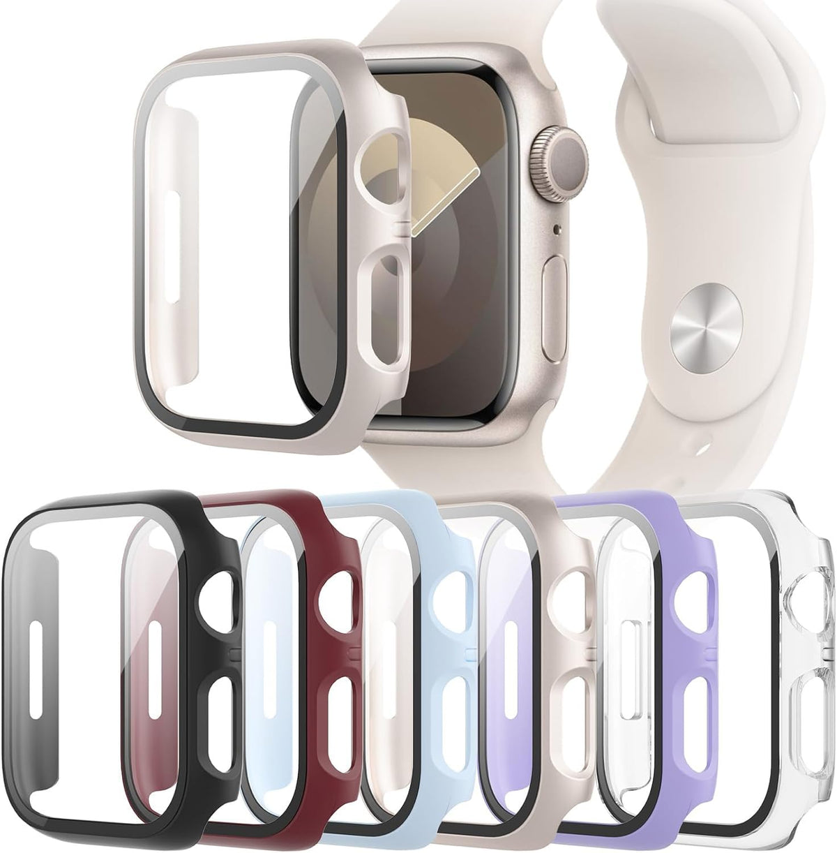 6-Pack 40mm Apple Watch Cases with Screen Protectors
