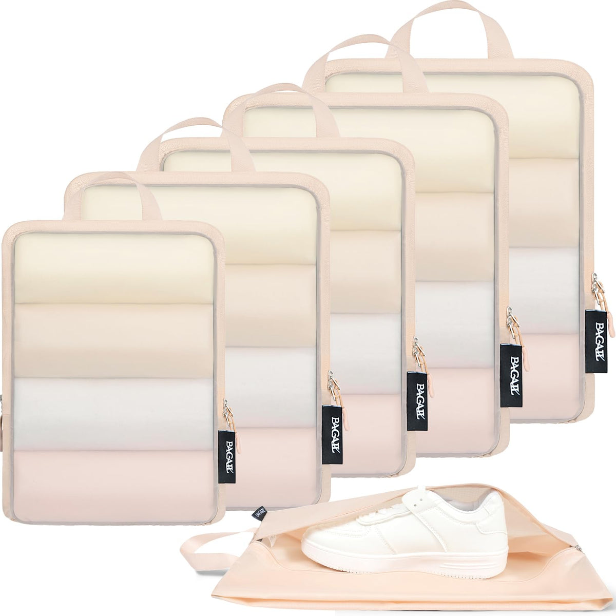 6-Piece Ultralight Compression Packing Cube Set for Travel